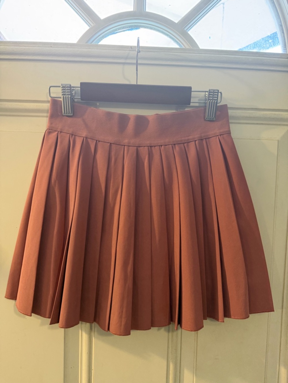Forever 21 Rust Pleated Skater Mini Skirt